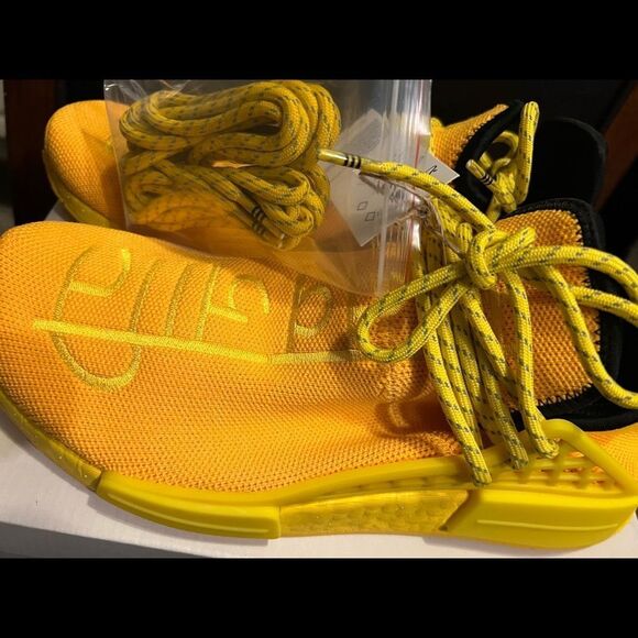 NEW AUTHENTIC ADIDAS NMD HU PHARRELL EXTRA EYE YELLOW MEN SHOE SIZE 8.5  GY0091 - Picture 8 of 11